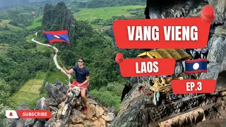 VANG VIENG Is BEAUTIFUL! | AMAZING Viewpoint Hike! | Laos Travel Vlog 🇱🇦