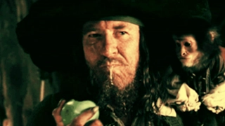 Captain Barbossa and his apple