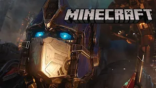 Bumblebee Cybertron scene in Minecraft