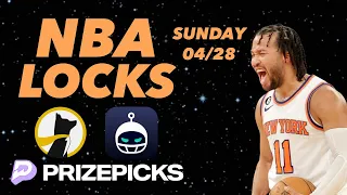 PRIZEPICKS NBA SUNDAY 4/28/24 - FREE PICKS!!! - BEST PLAYER PROPS - NBA PARLAY BETS