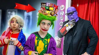 How to take a superhero to the cinema! Superheroes are bringing sweets past Thanos to the cinema!!