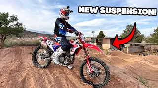 Testing Race Bike on Backyard Supercross Track!