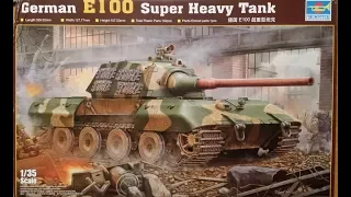 Trumpeter 1/35 E100 Super Heavy tank unboxing and kit review