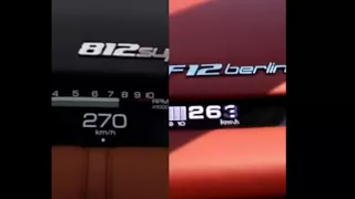 Ferrari 812 and Ferrari F12 acceleration 200-300 km/h