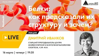 Лекция Дмитрия Иванкова "Белки: как предсказали их структуру и зачем?" проекта "Сколтех в Архэ"