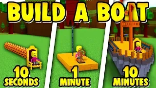 Build a Boat BUILDING CHALLENGE ( 10 Minutes, 1 Minute, 10 SECONDS)