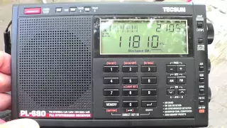 BBC World Service from Ascension Island 11810 Khz Shortwave Tecsun PL 680