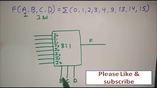 implementing boolean function using multiplexer