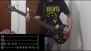 Nirvana - School - Bass cover with tabs