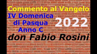 IV Domenica di Pasqua  Anno C - Commento al Vangelo di don Fabio Rosini.