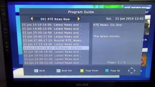 TV Star 505 DVB-T2 Receiver - Info & EPG