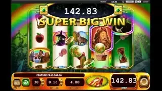 Big Slot Win - Wizard of Oz - Ruby Slippers really great win