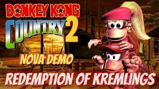 Donkey Kong Country 2 Redemption of Kremlings (HACK) - Testando Nova Demo Apresentação