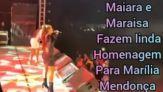 Maiara e Maraisa fazem linda HOMENAGEM para Marília Mendonça em show!