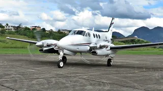 Beechcraft King Air C90B Acionamento e Decolagem