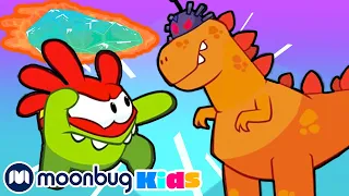 Cut The Rope - Om Nom  - Snow Castles and Dinosaurs | ABC 123 Moonbug Kids | Fun Cartoons | Learn