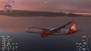 FS2020: EasyJet A320 landing Madeira (FNC/LPMA)