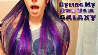 Dyeing My Own Hair Purple, Pink And Blue! | MakeupAndArtFreak