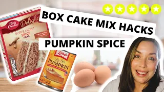 How To Use a CAKE MIX ~ Box Cake Mix HACK ~ EASY PUMPKIN Dessert Recipes