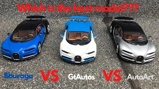 Is AutoArt still the best model to get? Bugatti Chiron 1:18 AutoArt vs GtAutos vs Bburago Comparison