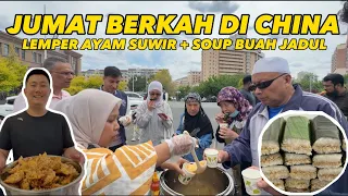 JUMAT BERKAH DICHINA DENGAN LEMPER ISI AYAM SUWIR & RENDANG AYAM SUWIR, SOP BUAH JADUL DAN BAKWAN