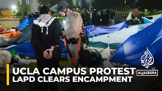 UCLA campus protest: Police clear anti-war encampment