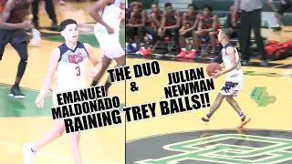 THE DUO Julian Newman & Emanuel Maldonado Was RAINING TREY BALLS!! In Tuff Game vs Hillsborough