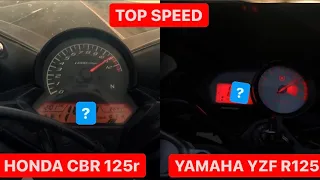 HONDA CBR 125r - YAMAHA YZF R125. TOP SPEED