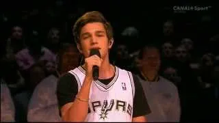 Austin Mahone Singing the National Anthem - NBA 2014 Final