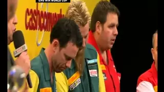 Paul Nicholson Bitter Sore Loser Darts World Cup England vs Australia 2012