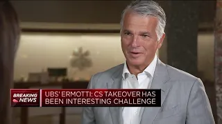 UBS CEO Sergio Ermotti discusses first earnings report since Credit Suisse acquisition