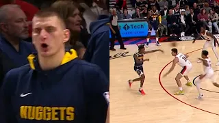 Nikola Jokic respects this NO LOOK old school style dime to DeAndre Jordan in paint