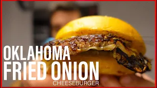 Oklahoma FRIED ONION Cheeseburger 🍔 (la de Motz) | JohnJohnTips