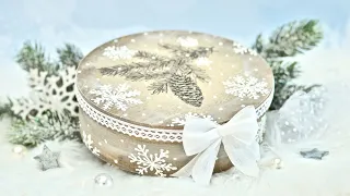 Decoupage christmas box -------- DIY  by Catherine