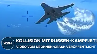 KOLLISION MIT RUSSEN-KAMPFJET: Jetzt veröffentlichen die USA ein Video zum Crash mit Militärdrohne