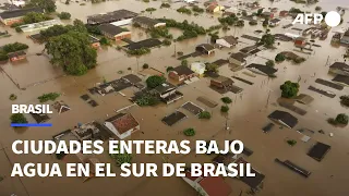 "Escenario de guerra": el sur de Brasil intenta contener la tragedia climática | AFP