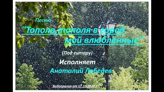 ТОПОЛЯ,ТОПОЛЯ В ГОРОД МОЙ ВЛЮБЛЁННЫЕ КАВЕР КЛИП под ГИТАРУ  исп  А Лебедев  Зап видео от 17 10 2020г