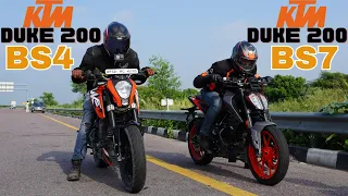 Duke 200 BS7 vs Duke 200 BS4 Drag Race, " New vs Old"