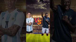 Argentina Trio🔥 🇦🇷 🆚🔥🇫🇷 France Trio (Dybala, Di Maria, Messi, Giroud, Dembele, Mbappe) # shorts