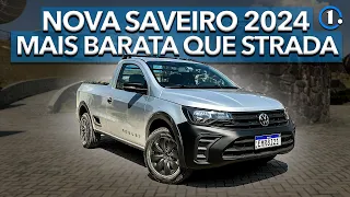 NOVA VW SAVEIRO ROBUST 2024: COMO É A VERSÃO MAIS BARATA E DE TRABALHO DA PICAPE RENOVADA!