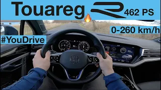 Volkswagen Touareg R (462 PS) POV Test Drive + Acceleration 0-260 km/h