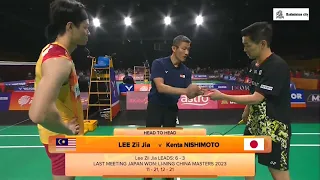 Highlight| Lee Zii Jia vs Kenta Nishimoto| Badminton Asia team 2024| SF