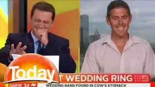 Farmers 'cow sucking' joke has TV hosts in stitches. Funniest thing on TV.