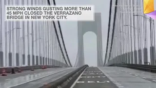 New York City’s Verrazano Bridge Waves Wearily in the Wind