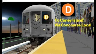 OpenBVE (D) Norwood 205th Street To Coney Island (R42)(2000s)