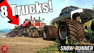 SnowRunner: GIANT TRUCK HAUL vs HUGE MUD PIT!