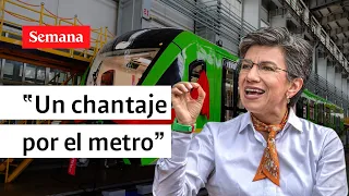 La alcaldesa Claudia López responde a la polémica por el metro de Bogotá. Noticias del día