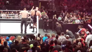 WWE RAW Dallas main event | Sting's RAW debut!! Lesnar F-5ing!!