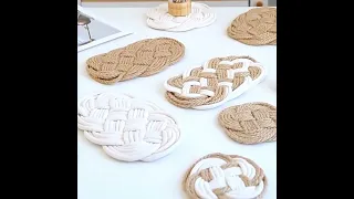 Hand Woven Jute Rope Coasters and Placemats