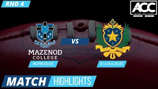 ACC Football Div 2 - Mazenod v De La Salle - Round 4 Highlights